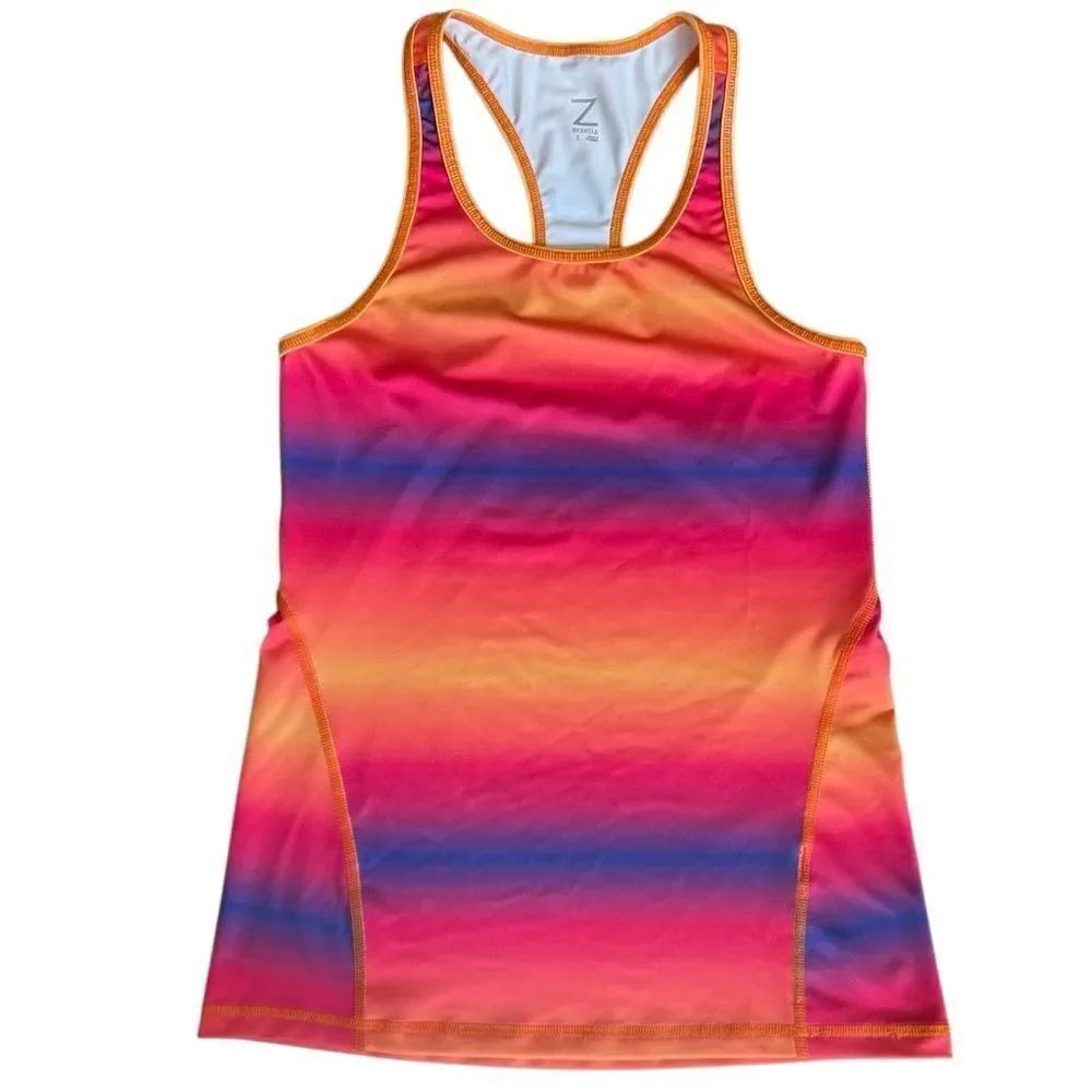 Z by Zella Sunset Rainbow Ombre tank top Size Small